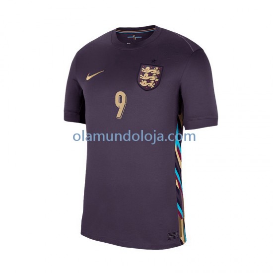 Camisola Inglaterra Harry Kane 9 Homem Equipamento Segundo Euro 2024 Manga Curta